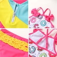 thumbnail image 6 of Tiny Cutey Toddler Girl Swimsuit Baby Long Sleeve Rashguard Top and Tankini Bathing Suit 3 Piece Set for 6-12 Months, 6 of 7
