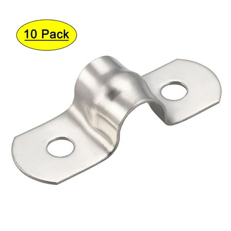 

8mm Rigid Pipe Strap 304 Stainless Steel 2 Hole Clamps 10 Pcs