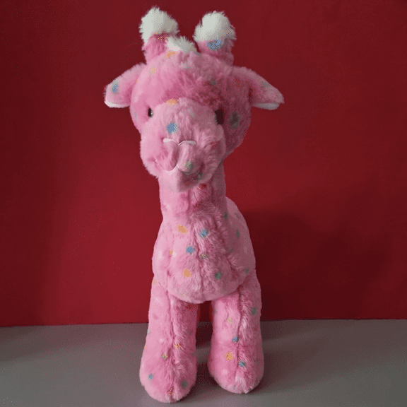 Esterze Pink giraffe frosted animals brand new plush toys, gifts for birthday, graduation
