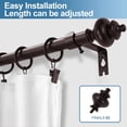 thumbnail image 2 of Urbanest Round Urn Curtain Rod Set With 8 Rings, 5/8", 28-48", Bronze, 2 of 6