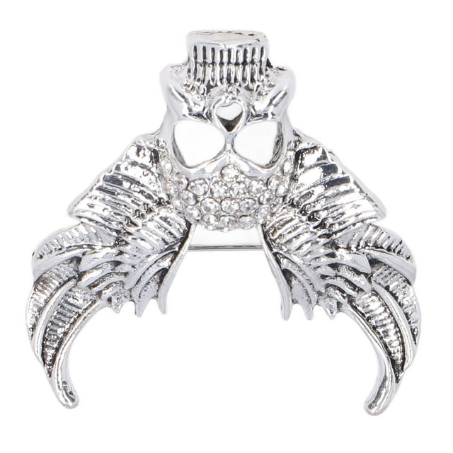 Drill Skull Brooch, Skull Brooch Exquisite Unique Hand Made Fashion For Suit For Coat Ancient Silver,Ancient Gold