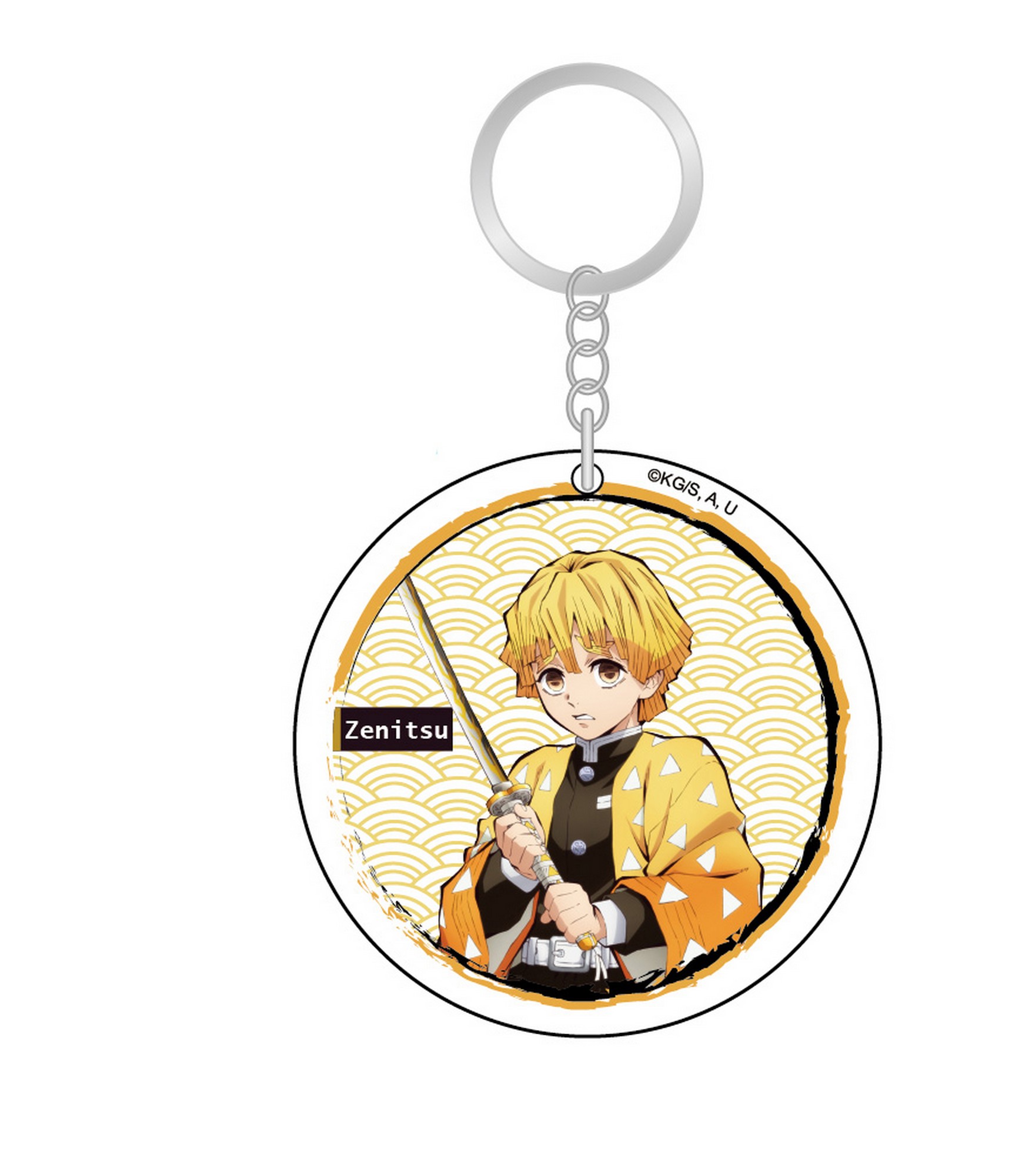 Demon Slayer - Zenitsu Agatsuma Acrylic Circle Keychain