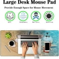 thumbnail image 3 of Large Mouse Pad Palm Starfish Seashell, Gaming Mouse Pads Office Desk Pads, Full Desk Mouse Pad Non-Slip Rubber Base, 35.4 X 15.7 inch for Work/Game/Office/Home Summer Beach Sea Sand Water, 3 of 7