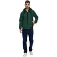 thumbnail image 2 of NEIKU Mens Zipper Hoodie Casual Hooded Sweatshirt Fleece Jacket Darkgreen-L, 2 of 5