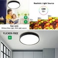 thumbnail image 5 of Flush Mount LED Ceiling Light Fixture,24W 2400lm Waterproof IP65 Ceiling Lamp Surface Mount Round Lighting Fixture for Bathroom,Kitchen Bedroom,black, 5 of 6