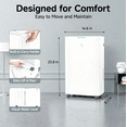 thumbnail image 2 of DARKIRON 80 Pint Dehumidifier for Home, 4500 Sq.Ft with Drain Hose, Humidity Control and Auto Shut-off, Quiet Smart Compressor for Home, Garage and Large Rooms, 2 of 8