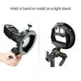 thumbnail image 2 of Amdohai Support Portable Flash S-type pour Speedlite avec Support Bowens pour Godox V1 Series V860II Series TT350 Series AD400Pro AD200Pro Series Speedlite Flash pour Bowens Mount Flash Snoot Softbox, 2 of 4