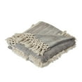 thumbnail image 5 of LR Home Gray/Beige Textured Striped Cotton Throw Blanket, 50" x 60", 5 of 5