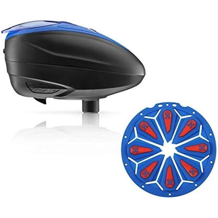 Dye LT-R Electronic Paintball Loader - Blue with HK Army Epic Speed Feed (Blue with Patriot Epic Speed Feed)