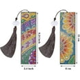 thumbnail image 5 of 3 Pieces Diamond Painting Bookmark Diamond Tassel Beaded Painting Bookmark Diy Beaded Bookmarks Leather Tassel Bookmark For Valentine's Day Graduation, 5 of 5