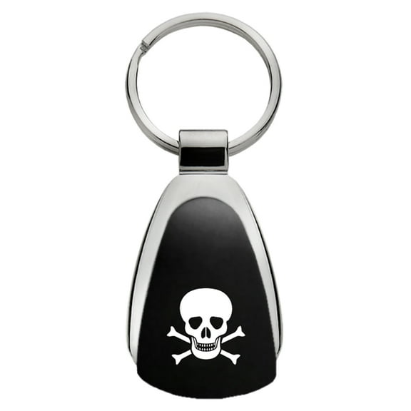 Au-TOMOTIVE GOLD Skull Black Teardrop Key Fob