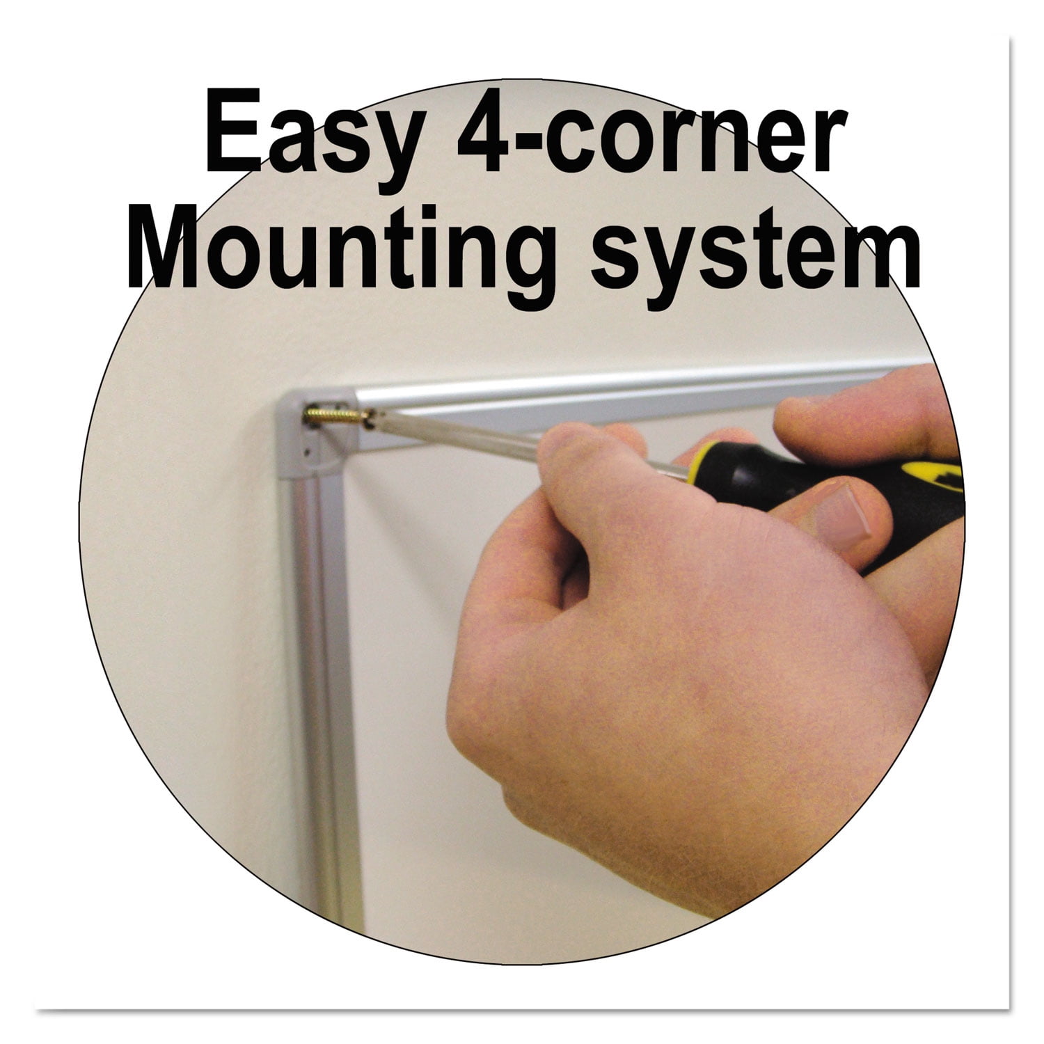 MasterVision CR0620030 Earth Silver 36 in. x 24 in. Easy Clean Magnetic Dry Erase Boards - White Surface/Satin Aluminum Frame