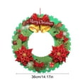 thumbnail image 3 of Hometravel Three Dimensional Paper Wreath, Christmas Rattan Flower Door Hanging Decor, Shopping Mall Hotel Window Display for Seasonal Scene, 3 of 6