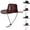 Coffee, variant on Men Horse Riding Hat,Sun Protection Wide Brim Breathable American West Cowboy Hat Wine