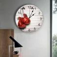 thumbnail image 3 of Red Boxing Gloves Against Wooden Wall Wall Clocks Non Ticking Girl Boy Bedroom Bathroom Kitchen Living Room Office Round Clock（14 Inch）, 3 of 6