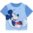 thumbnail image 2 of Disney Mickey Mouse Toddler/Little Boys' 2-Piece Pajama Sleepwear Set - Blue Moon, 2T, 2 of 3
