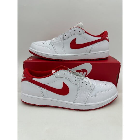 Jordan Air Jordan 1 Retro Low OG Men's Size 13 White Red Athletic Shoes CZ0790 161