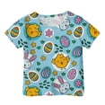 thumbnail image 4 of Kids Girls Easter Outfit Short Sleeved T Shirt Black Girls Easter Graphic Tees Tees Summer Easter Easter T Shirts For Girls 3-4 Years Size, 4 of 4