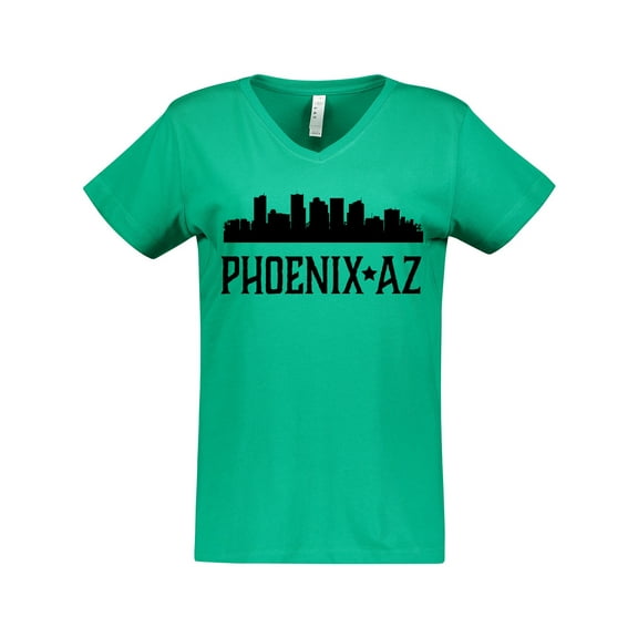 Inktastic Phoenix Arizona City Skyline Women's V-Neck T-Shirt