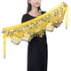 thumbnail image 1 of Qarigey Cadena de cintura para danza del vientre, colgante de cinco capas, tres filas, lentejuelas, monedas, cadera, bufanda, Ropa de baile, Prendas para la parte inferior del cuerpo Amarillo, 1 of 5