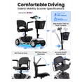 thumbnail image 6 of QEASET 4 Wheel Mobility Scooter,Mobility Scooter for Adults, Senior, Electric Powered Chargeable Device for Travel, Gifts for the elderly, 6 of 15