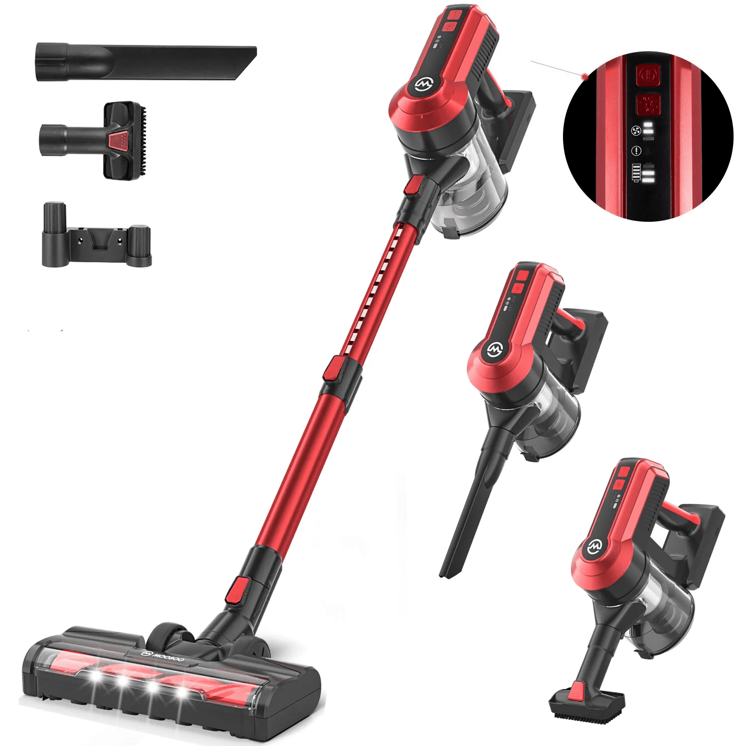 Moosoo Cordless Vacuum Cleaner Lightweight 4in1, K23