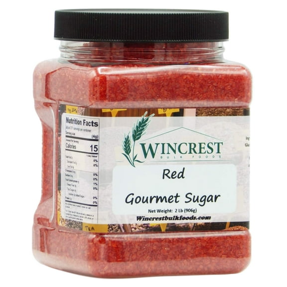 Red Gourmet Sanding Sugar || Extra Large Granules || 2 Lb Tub