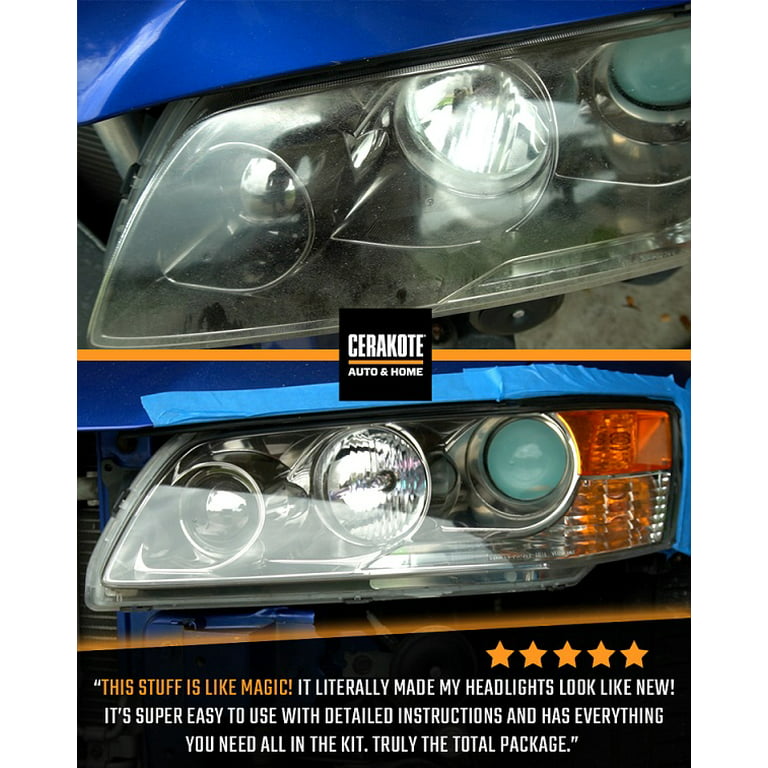 CERAKOTE® Ceramic Headlight Restoration Kit – Guaranteed To Last As Long As  You Own Your Vehicle – Brings Headlights back to Like New Condition - 3