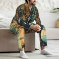 thumbnail image 6 of Bingfone Men's Pajama Set 2 Piece Loungewear PJs, Long Sleeve with Pajama Pants-Seasonal Tree Reflection, 6 of 7