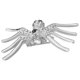 thumbnail image 2 of Stylish Rhinestone Pin Lapel Pin Gothic Style Women Clothes Accessory Silver 5.3x3.5cm Clothing Decoration 1Pcs, 2 of 5