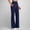 Navy, variant on Women's Classic Yoga Pants with Side Pockets, Slim Fit with Split Hem, Elastic High Waist for Workout, Running and Daily Casual Wear Black M