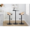 thumbnail image 6 of Grotto Adjustable Bar Stool, Black Bar Stools, Bar Chairs, Swivel Bar Stools, Bar Stools Set of 2, Bar Stools for Kitchen Counter (Natural Wood, Brown), 6 of 8