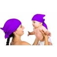 thumbnail image 2 of Mechaly Triangle Plain Bandanas - 6 Pack - Kerchiefs and Head Scarf (Purple), 2 of 2