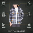 thumbnail image 3 of Visive Big Mens Heavy Sherpa Zip Up Lined Flannel Jacket with Hood, 3 of 8