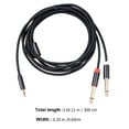 thumbnail image 4 of Weiweiguan 1pc Stage Signal Audio Cable Electric Guitar Cable Extension Cord Wire (Black), 4 of 7