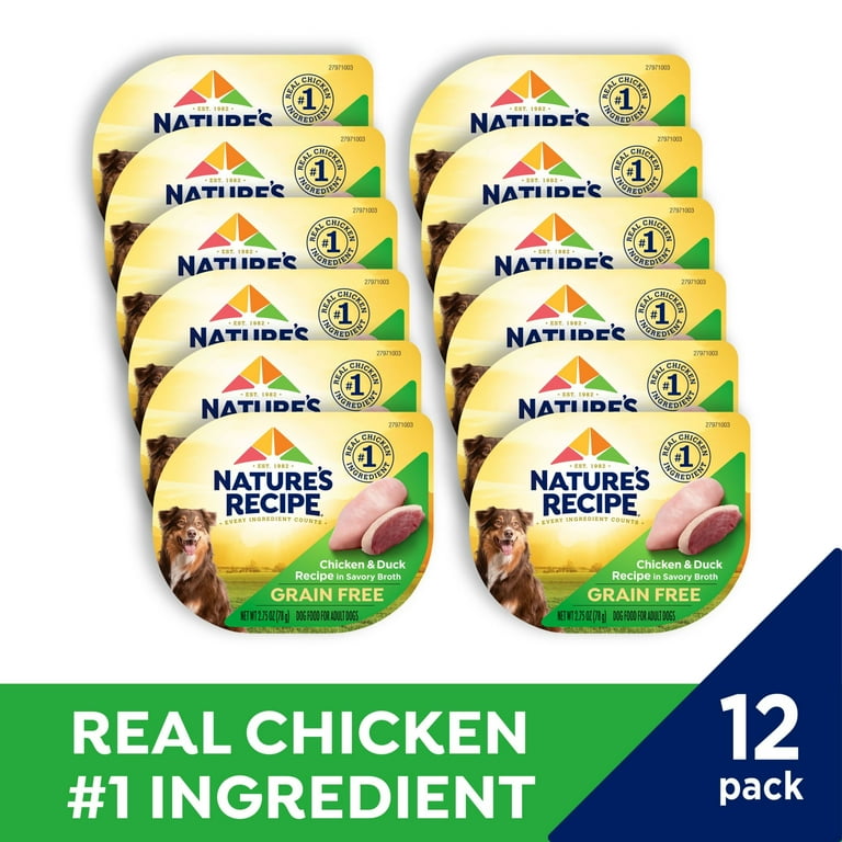 Nature's Recipe Grain Free Easy to Digest Chicken and Duck Recipe in Broth Wet Dog Food Nature's Recipe Grain Free Easy to Digest Chicken and Duck Recipe in Broth Wet Dog Food