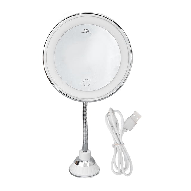 Espejo de maquillaje, espejo de maquillaje LED, espejo cosmético 10x, espejo de aumento de maquillaje LED, respuesta rápida