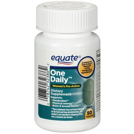 Equate One Daily Women's Pro-Active Dietary Supplement, 50 ct