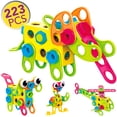 thumbnail image 3 of Contixo Educational Building Blocks for Toddlers, 3D STEM Construction Kids Toy Set with Guide, 223-Piece, 3 of 8