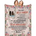 thumbnail image 1 of LHSHID Best Friend Birthday Gifts Blanket Flannel Soft and Comfortable Anti static Bed Sofa Blanket 60x80in, 1 of 5