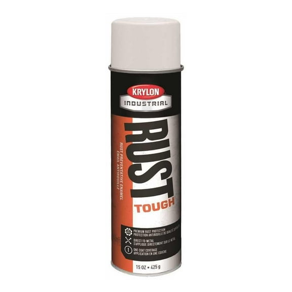 Krylon Rust Tough Acrylic Enamel Gloss White - Industrial Paint - 6 Pack, 15 oz