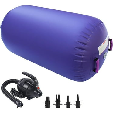 Gymnastics Air Roller Air Barrel Inflatable Tumbling Mat, Tumble Track Backhandspring Mat Gymnastic Equipment with Pump for Yoga Training Cheerleading Home Use,1