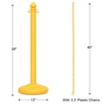 thumbnail image 6 of 6pcs Plastic Stanchion Set, Safety Stanchion Barrier Posts Queue Line Pole with 40” Link Chain & C-Hooks, Outdoor and Indoor Crowd Control Barriers, Easy Connect Assembly, 6 of 8