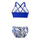 thumbnail image 4 of Traje de baño de verano para mujer, con estampado de moda, con cojín en el pecho y sin soporte de acero, sin espalda, con tirantes, de nailon., 4 of 6