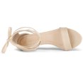 thumbnail image 4 of BLISSFUL STEP Women's Open Toe Kitten Heel Lace Up Fastening Sandals, 4 of 7