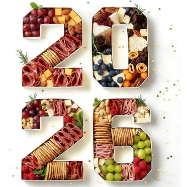 2026 Graduation Decorations - 10" 2026 Number Serving Tray, 2026 Numbers Charcuterie Board Box, Graduation Centerpieces Fillable Tray
