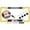 Gold, variant on [U.S. Navy Officially Licensed Product] - Fly Navy Veteran - Domed Custom-Made Personalized Narrow (Thin) Top 4 Hole Metal Car License Plate Frame with Free caps - Chrome (Qty: 1 Frame)
