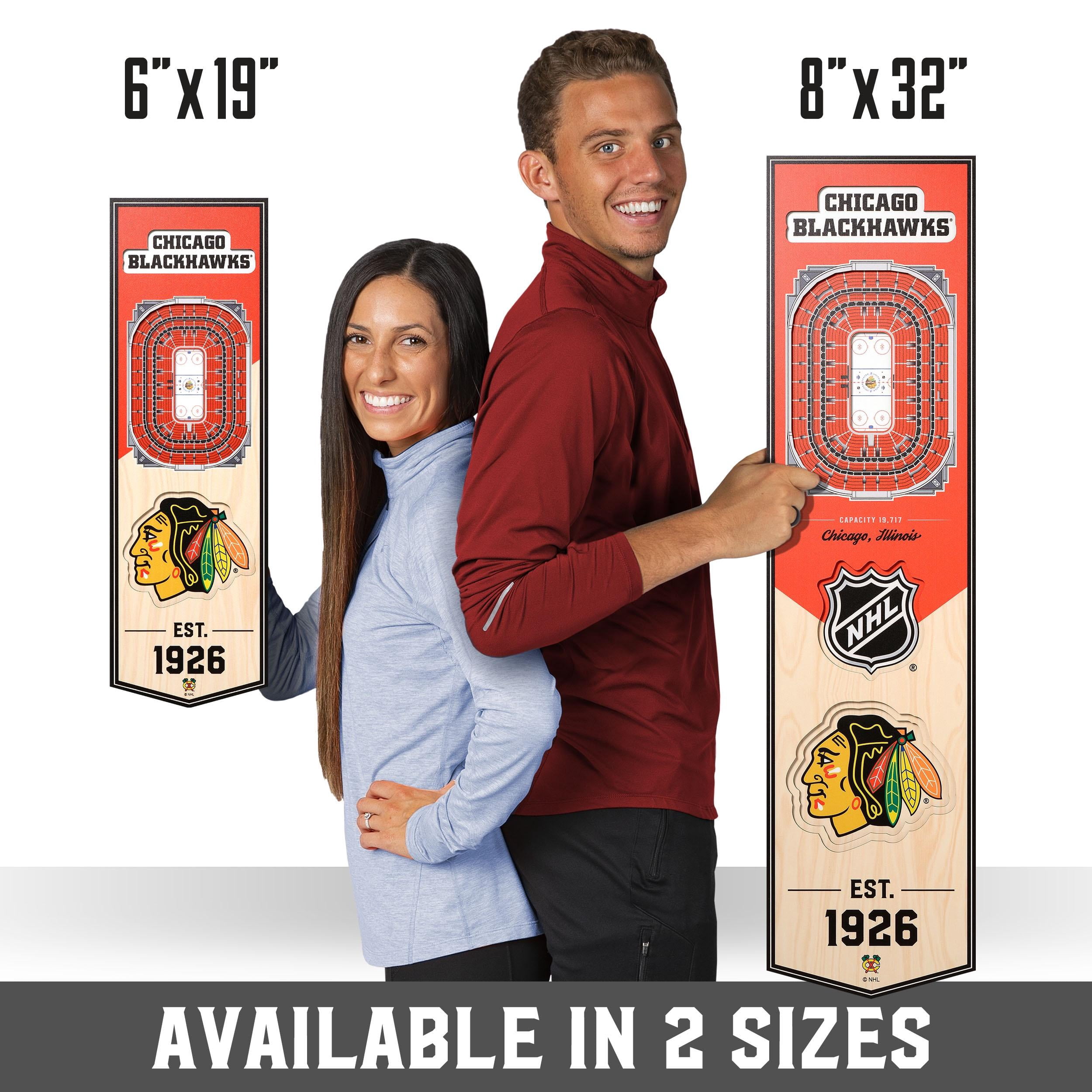 YouTheFan NHL Chicago Blackhawks 3D Stadium Banner 6x19