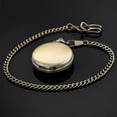 thumbnail image 5 of Minzimin Smooth Pocket Watch Alloy Steel Quartz Roman/Arabic Numerals with 37cm Chain for Father's Day Xmas Best Gifts, 5 of 7