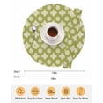 thumbnail image 6 of 15 Inch Round Placemats Set of 4, Sage Green Floral Non Slip Heat Insulation PP Table Mats, Spring Flowers Modern Abstract Art Farmhouse Washable Place Mats for Kitchen Dining Party Table Decor, 6 of 7